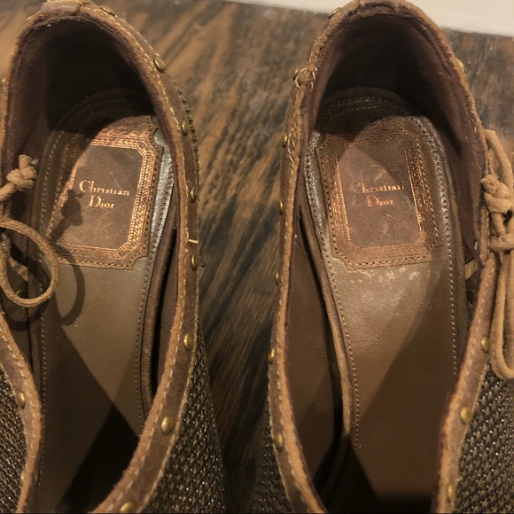 Christian Dior peep toe booties, size 37.5 / 7.5 - Picture 7 of 8